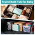 Jollcma Collapsible Baby Bathtub, Toddler Bathtub with a Drain Plug, Folded for Storage Without Assembly, Suitable