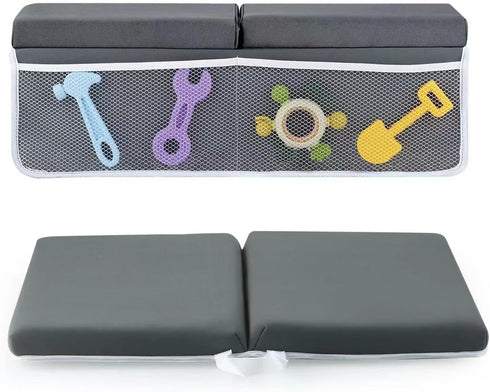 PandaEar Comfortable Baby Bath Kneeler and Elbow Rest Pad Set, Non-Slip Bathtub Cushion Mat with Toy Organizer