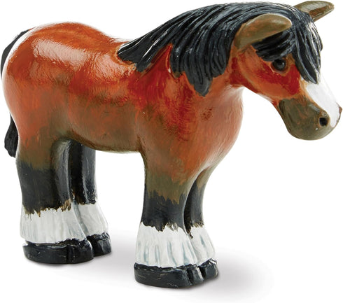 Melissa & Doug Created by Me! Craft Kit - Horse Figurines (2 Resin Horses, 6 Paints, Paintbrush)