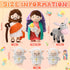 HyDren 6 Pcs Christian Religious Plush Doll Set, 11 Inch Jesus Plush with Virgin Mary, Donkey, Lambs, Stuffed Jesus