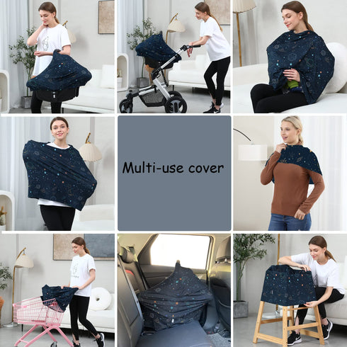 Dudeeghes Car Seat Covers for Babies Multi-use Breastfeeding Cover Carseat Canopy Cover, Infant Stroller Covers
