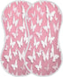 Bulletgxll Set 4, White Butterflies Unisex Baby Burp Cloths of Soft Absorbent Organic Cotton Muslin Burping Cloths