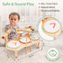 Set WINGYZ Kids Drum for Toddlers, All-in-One Montessori Musical Instruments - Wooden Music Toys for Baby, Neutral