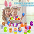24 Pack Shemira Easter Eggs Filled with Animals Slow Rising Toys, Easter Basket Stuffers Fillers for Kids, Easter Eggs