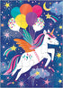 Mudpuppy Unicorn Party Greeting Card Puzzle from 12 Pieces, Greeting Card & Jigsaw Puzzle Combined, Features Magical Unicorns & Balloons, Includes Color-Coordinated Envelope & Sticker Seal, Ages 3+ by Mudpuppy