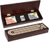 ESENHARBER Cribbage Board Game Set, Premium Wooden Board with Magnetic Lock and