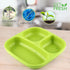GET FRESH PLA Kids Divided Plates Set, 2-Pack, Melamine-Free Sectioned Plates for Kids and Toddlers