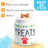 12 2 MindWare Paint Your Own Porcelain: Dog Treat Jar Craft Kit - Includes Porcelain Dog Treat jar, Bright Colors