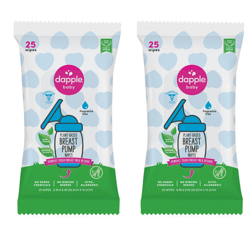 Dapple Breast Pump Wipes, Powered by Plants, Hypoallergenic, Removes Milk Residue, Fragrance