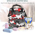 TZTTZT Backpack, Mommy Red Gray Camo Print Diaper Bag Toddler Baby Girl Boy Diaper Bag for Mom Dad, Bags Travel Baby