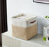 DECOMOMO Cube Storage Bin Storage Cubes 12 x 12, Set of 4 - Foldable Fabric Bins with Faux Leather Handles