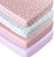 Crib Sheets for Girls 4 Pack, Fitted Crib Sheets for Standard Size