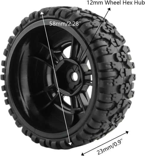 9301E RC Car Tires Wheels PX9300-22, Spare Parts for 9301 9301E 1:18 RC Monster Trucks Vehicle