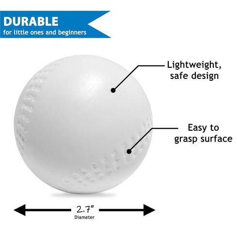 Toddler & Little Kids Replacement Baseballs for Little Tikes Triple Splash T-Ball, Pack of 6 Soft Tee-Balls