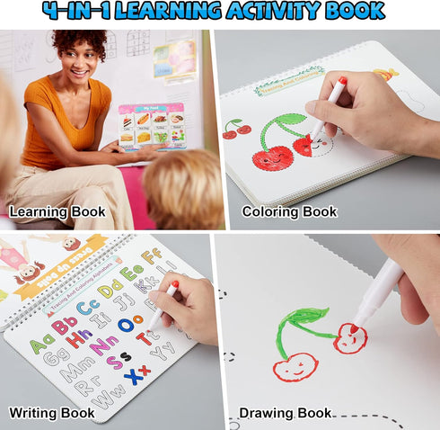 Huijing 29 Toddler Activities Preschool Learning Busy Book - Themes Binder Montessori Toys for Toddlers, Workbook