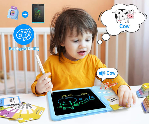 510 2 3 4 5 6, Rylai Toddler Toys Talking Flash Cards, Kindergarten Learning Resources Sight Words with Drawing Tablet