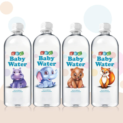 16.9 oz 24 Pack ABC Baby Water Premium Distilled Water for Babies - Healthy Purified Bottles - Formula, Cereal, Milk