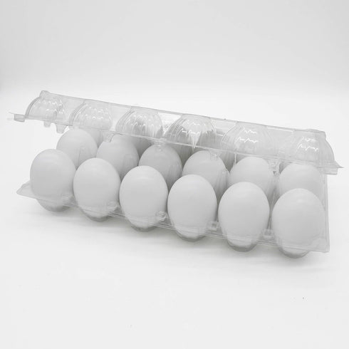 18 Pcs Easter Egg, White Wooden Eggs, Life Size Plain Decorating Eggs for Kids Easter DIY Paint Your Own Egg Decor