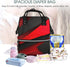 OUSIKA Backpack Daypacks Red Black Print Diaper Bag Multifunction Laptop Travel Large Nappy Bag, Black, One Size