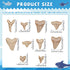 RattanView 20 Pcs Wooden Shark Teeth Nursery Wall Decor Shark Tooth Wall Art Baby Room Nursery Decor Megalodon Beach
