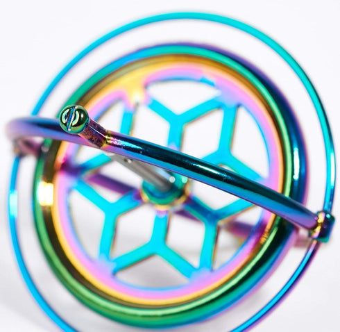 Joytech Precision Gyroscope Kill Time Metal Anti-Gravity Spinner Balance Toy, Colorful JA05