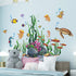 Amaonm Creative Cartoon Removable 3D Under The Sea World Wall Stickers, Colorful Seaweed Decal for Nursery