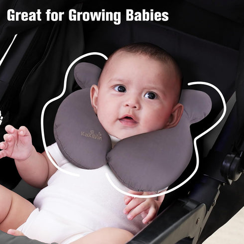 KAKIBLIN Baby Travel Pillow, Upgraded Baby Neck Pillow for Car Seat, Head Support Pillow for Car Seat, Stroller