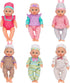 deAO Baby Doll Clothes for 12-14 Inch Dolls, 6 Sets Doll Outfits Accessories, Dress Up Fun Gift (Doll Not Included)