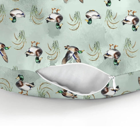 Vintage Mallard Ducks Baby Nursing Pillow Covers for Boy Girl Hunting Duck Green Leaves Nursing Slipcovers