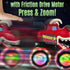 stargo 2 Pack Monster Truck Toy - Motion Activated Pull Back Light-Up Cars for Toddlers - Monster Shark & Bull