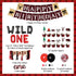 Sursurprise Lumberjack First Birthday Party Decoration, Buffalo Plaid Happy 1st Birthday Banner for Baby Girl Boy