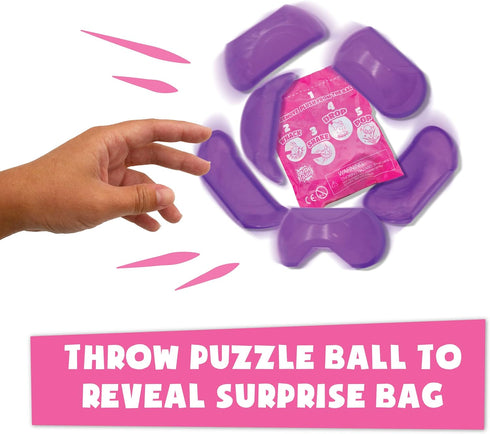 Plush Crush Series 3 Puzzle Ball (3-Pack), Surprise Collectible Character Bouncy Ball Plush Toy by Scentco