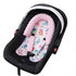 Baby Head Support and Strap Covers for Car Seat,Minky Infant Carseat Headrest for Newborn, Infant Car Seat Insert Pad