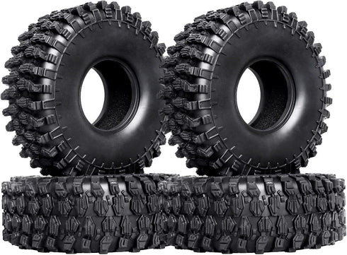 Hobbypark RC Crawler Tires 1.9 Inch 4.7" 120mm for Axial SCX10 II III Traxxas TRX4 Redcat Gen 8 Gen7, 4pcs Foam Inserts