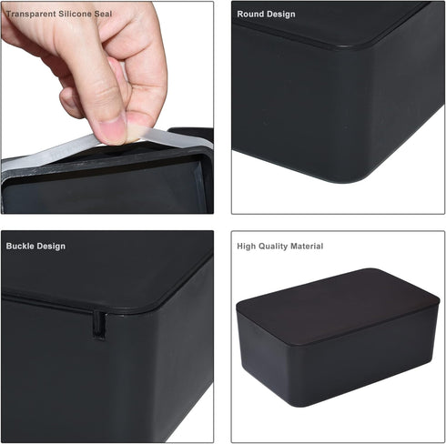 Stylish Black Diaper Wipes Holder - Versatile Tissue Storage Box for Home, Office, and Cars