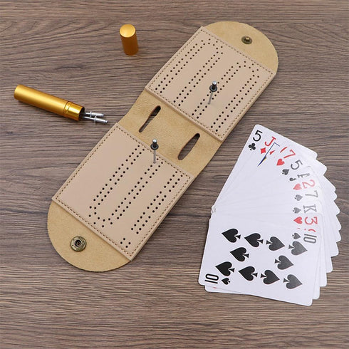 Set, 2 4 Folded:3.14x4.92in,After L:10.31in (1Pcs) Travel Cribbage Board Game Portable Cribbage Boards Unique Track