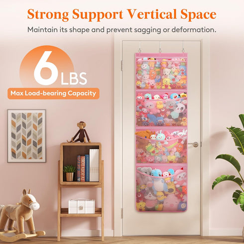 5 167 cm (65.8'') 1 Pack Lifewit Stuffed Animal Storage, Over the Door Organizer with Expandable Mesh Pockets