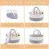 PHILORN Diaper Caddy Organizer, Cotton Rope Diaper Caddy Basket, Woven Diaper Caddy with Dividers, Nursery Storage Basket for Changing Table, Car Diaper Caddy, Baby Shower Gifts by PHILORN
