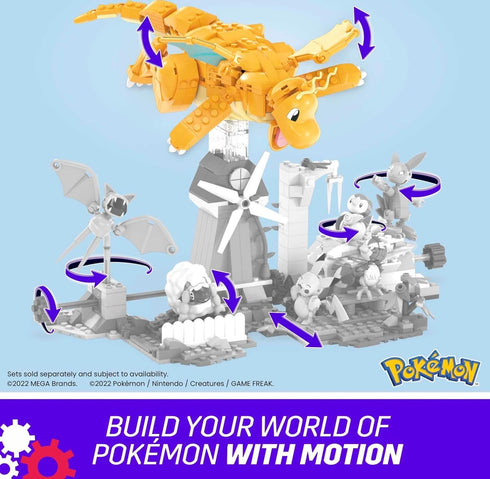 MEGA Pokémon Building Toys Set, Dragonite with 388 Pieces, Articulated and Poseable for Kids