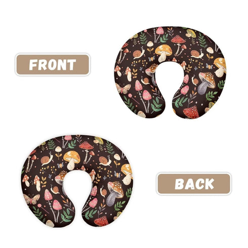 Psesaysky Cute Mushroom Baby Nursing Pillow Cover for Bottle Feeding, Stain Resistant Soft Breastfeeding Pillow