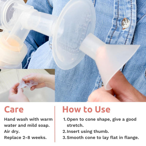 21mm28mm (1 BeauGen Breast Pump Flange Inserts Soft Stretchy Plastic Cushions for Pumping Comfort, Fits Flanges