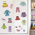 Maydahui 2 Sheets (31 Count) Removable Clothing Decals, 11 Inch Boys Girls Clothing Sort Wall Sticker for Wardrobe