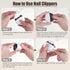 Trimmer 3-Speed Electric Nail Clipper & Nail File - Automatic with Adjustment LED Light, Built-in Storage, USB