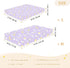 miaozhen 1 Pack 52x28 Cotton Baby Crib Sheets Soft Stretchy Naughty Animal Cow Pastel Purple Toddler Cirb Bedding Cover