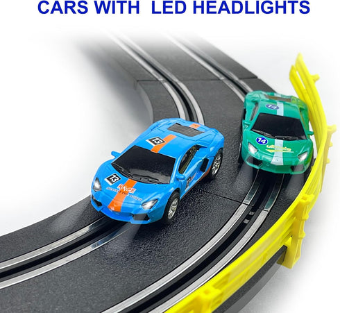 High Speed Series Tram Dual Track Set - 8.2m Electric Track with 3 Vehicles, Toys Gifts for Boys Girls