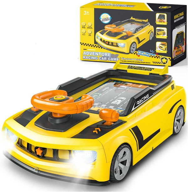 deAO Racing Adventure Car Steering Wheel Toy with Music and Light, Kids