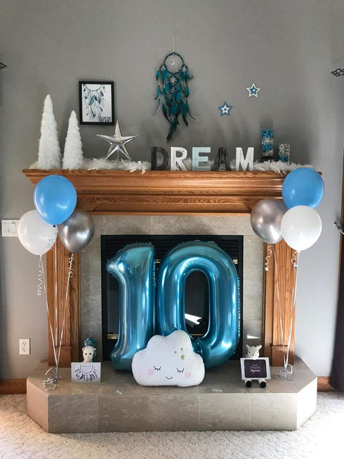 Tellpet Blue Number 1 Balloon, 40 Inch for Celebrations and Parties