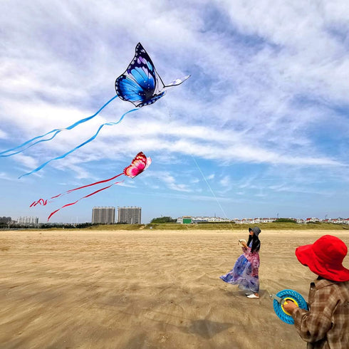 Mint's Colorful Life Butterfly Kite - Easy to Fly, Large Single Line Kite with 300ft String Handle