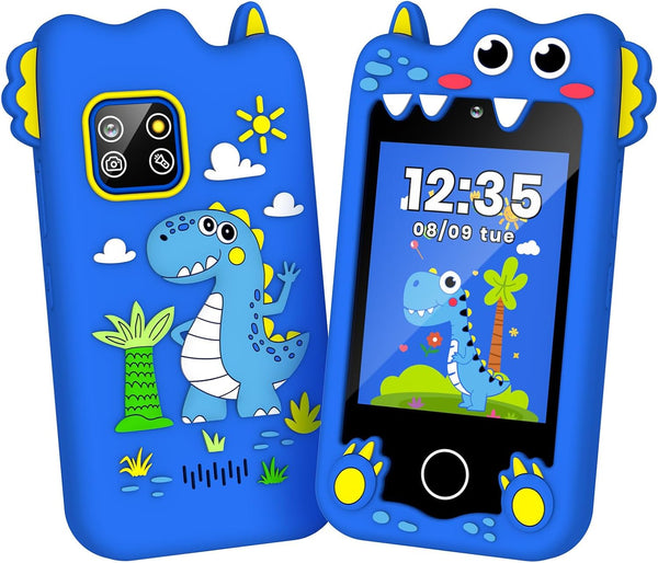 M SANMERSEN Dinosaur Kids Smart Phone for 3-6 Year Olds 2.8" Touchscreen,