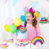 WILLBOND 4 Pieces Rainbow Honeycomb Paper Centerpiece, Rainbow Party Table Decoration for Events